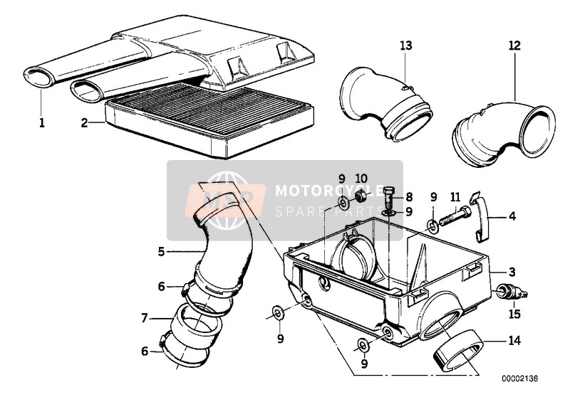 13721337228, Caja Del Filtro De Aire Arriba, BMW, 0