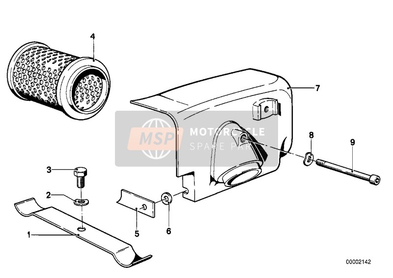 BMW R 100 /7T 1979 Luftfiltergehäuse 1 für ein 1979 BMW R 100 /7T