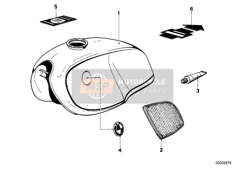 BMW R 100 /7T 1983 Réservoir d'essence pour un 1983 BMW R 100 /7T