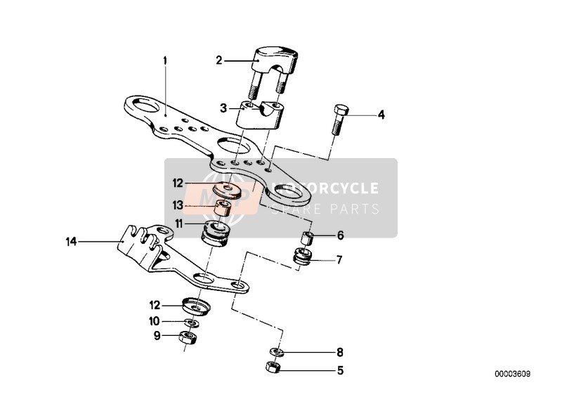 BMW R 100 /7T 1976 Elem. triangolare superiore per un 1976 BMW R 100 /7T