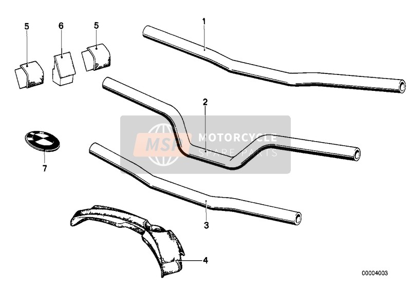 BMW R 100 /7T 1980 Guidon pour un 1980 BMW R 100 /7T