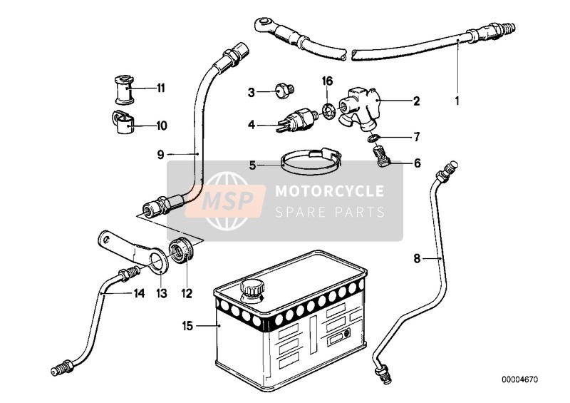 BMW R 100 CS 1978 BRAKE PIPE, FRONT for a 1978 BMW R 100 CS