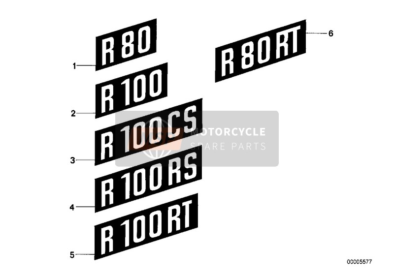 BMW R 100 CS 1981 Sticker 2 voor een 1981 BMW R 100 CS