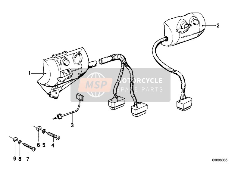 BMW R 100 CS 1979 COMBINATION SWITCH AT HANDLEBAR for a 1979 BMW R 100 CS