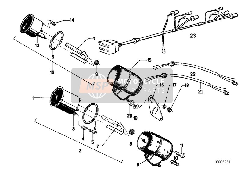 BMW R 100 CS 1979 Instrumentos adicionales para un 1979 BMW R 100 CS