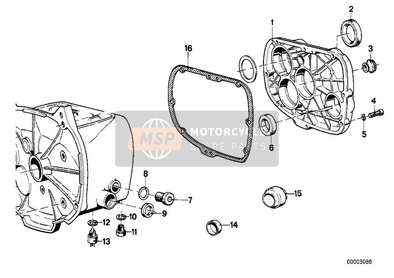 BMW R 100 CS 1983 GEARBOX COVER,GASKET AND VARIOUS BOLTS for a 1983 BMW R 100 CS