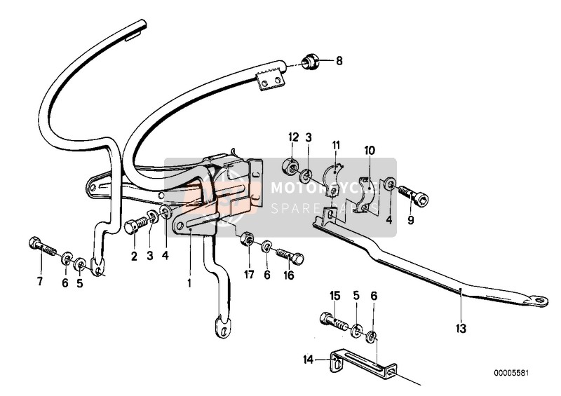 BMW R 100 RS 1980 Support de garniture pour un 1980 BMW R 100 RS