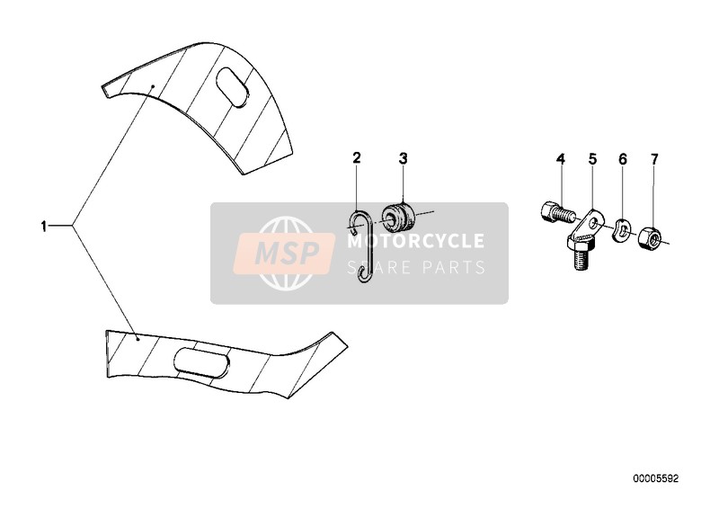 BMW R 100 RS 1988 Maschera staffa di protezione cilindro per un 1988 BMW R 100 RS