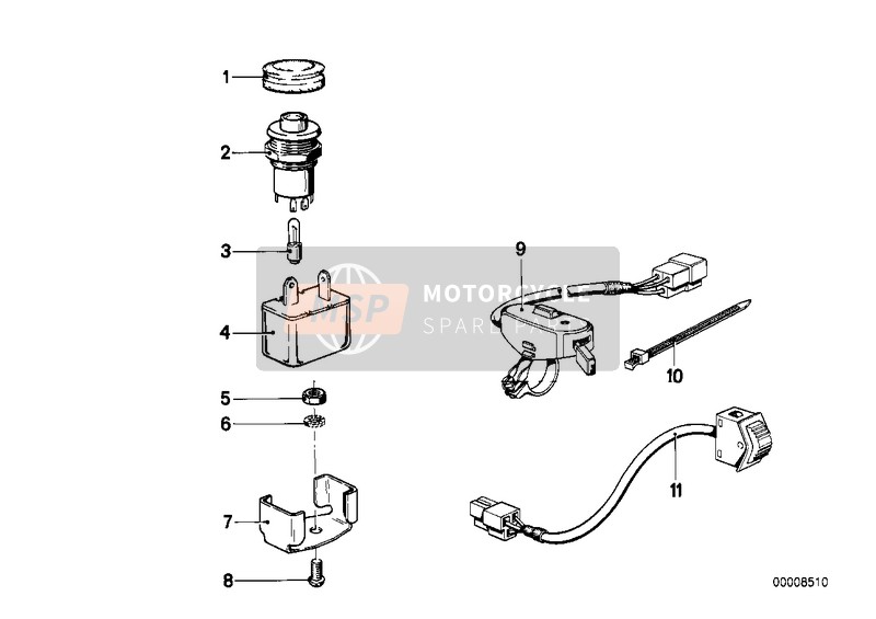 BMW R 100 RS 1977 SIGNALLING LIGHT-SWITCH 2 for a 1977 BMW R 100 RS