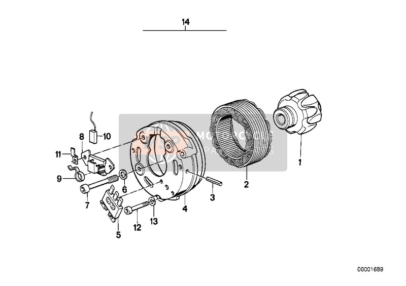 BMW R 100 RS 1982 Alternator, Individuele Onderdelen voor een 1982 BMW R 100 RS