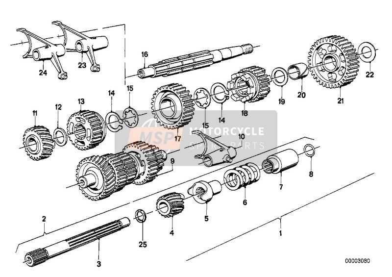 BMW R 100 RS 1995 Piezas de cambio 5 marchas tipo deporte para un 1995 BMW R 100 RS