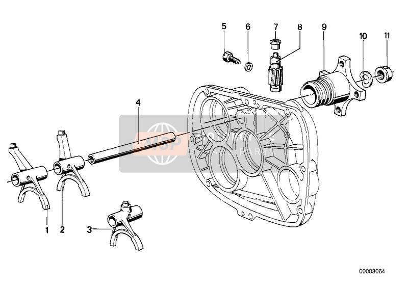 SHIFTING FORKS/SPEEDOMETER PINION/OUTPUT