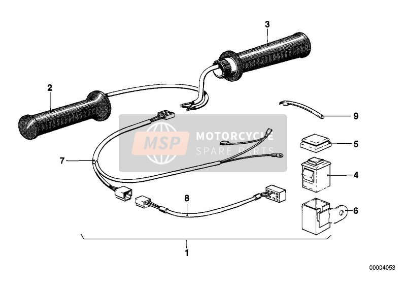 61121243980, Juego De Cables Manillas Calentables, BMW, 0