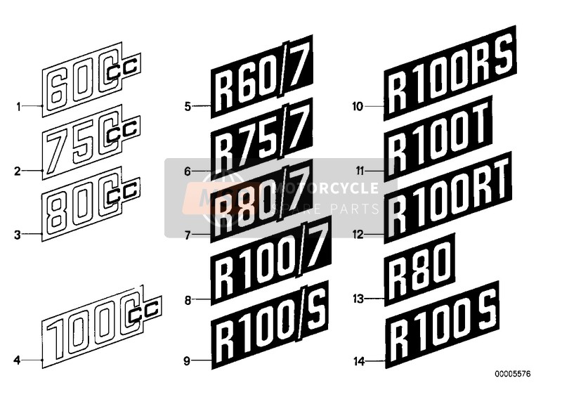 BMW R 100 S 1982 STICKER 2 for a 1982 BMW R 100 S