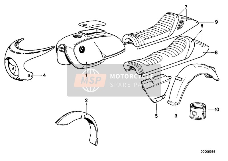 BMW R 100 S 1983 Partes barnizadas 553 dunkelrot para un 1983 BMW R 100 S