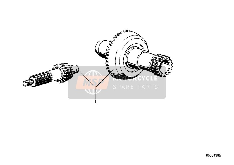 BMW R 100 TIC 1984 Ensemble couronne-pignon de différentiel pour un 1984 BMW R 100 TIC