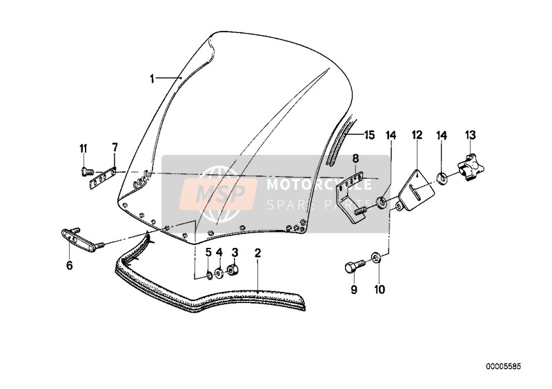 BMW R 100 TIC 1984 WINDSHIELD 2 for a 1984 BMW R 100 TIC