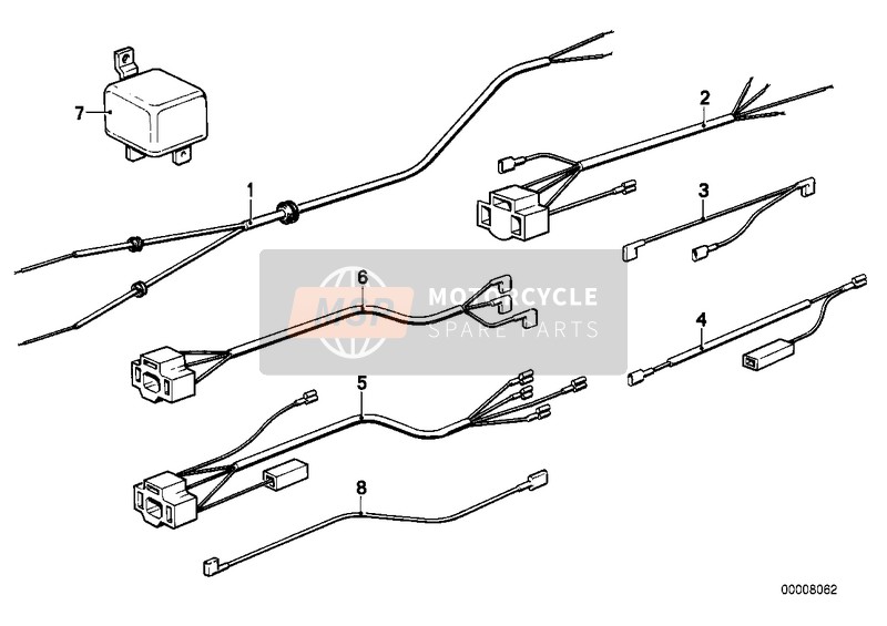 BMW R 100 TIC 1978 Varios arneses adicionales de cables para un 1978 BMW R 100 TIC