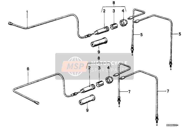 BMW R 100 TIC 1978 ACCELERATOR CABLE/CHOKE CABLE for a 1978 BMW R 100 TIC