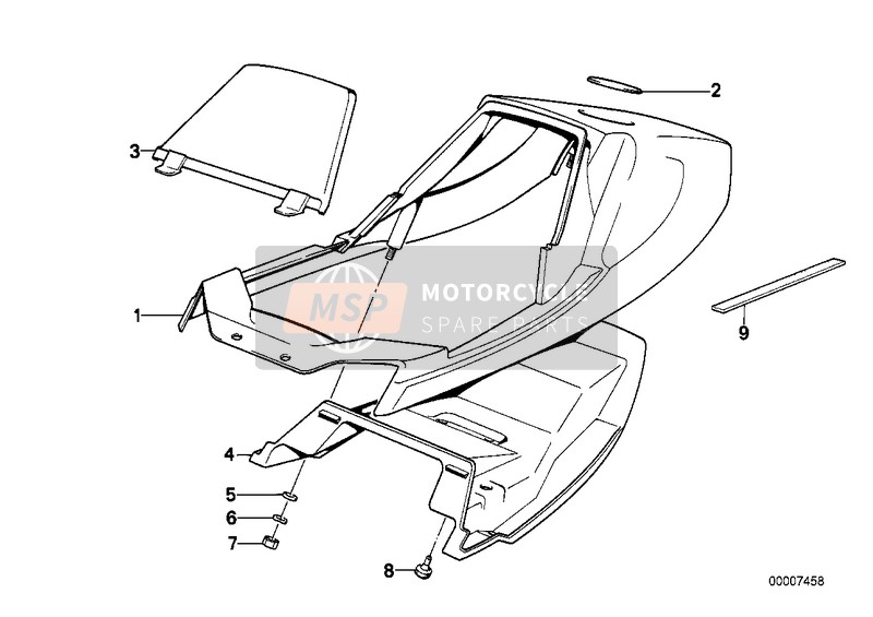 BMW R 100 RT 1984 Banquette-piece arriere pour un 1984 BMW R 100 RT