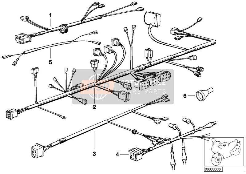 BMW R 100 RT 1993 Arnés de cable para un 1993 BMW R 100 RT