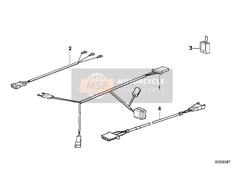 BMW R 100 RT 1991 Mazo cables flash luz placa d.matricula para un 1991 BMW R 100 RT