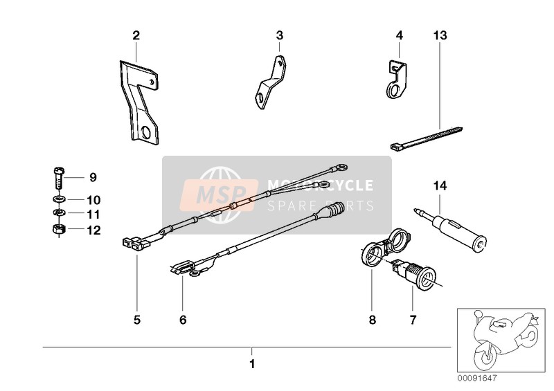 61121243659, Wiring Plug Terminal, BMW, 0