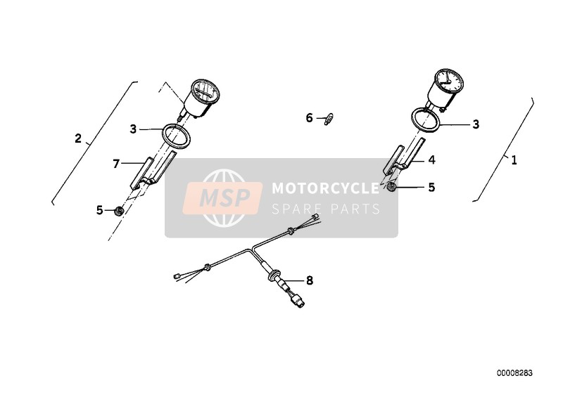 BMW R 100 RT 1979 Additionele instrumenten voor een 1979 BMW R 100 RT