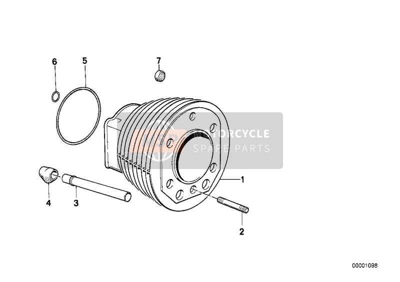 BMW R 100 RT 1992 "Nikasil"-cylinder voor een 1992 BMW R 100 RT