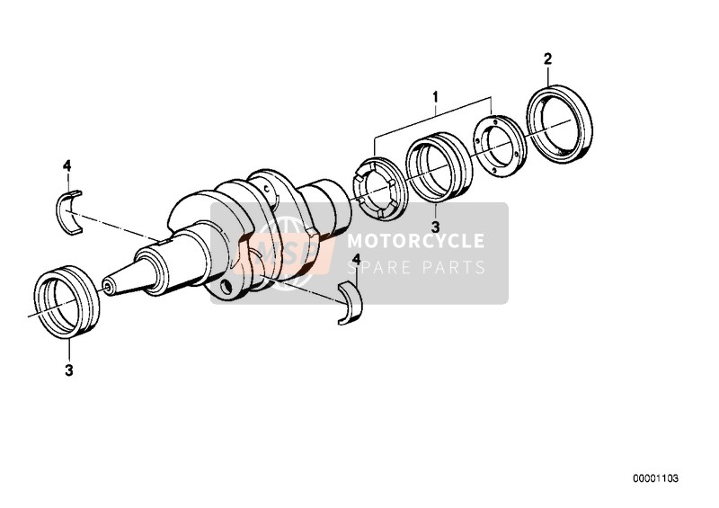 BMW R 100 RT 1977 CRANKSHAFT MOUNTING for a 1977 BMW R 100 RT