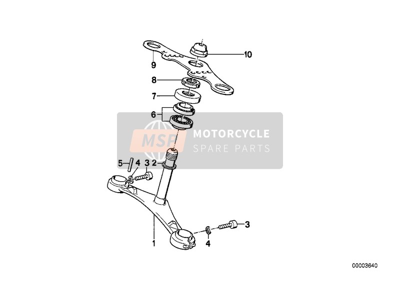 BMW R 100 RT 1992 Gabelbrücke unten für ein 1992 BMW R 100 RT