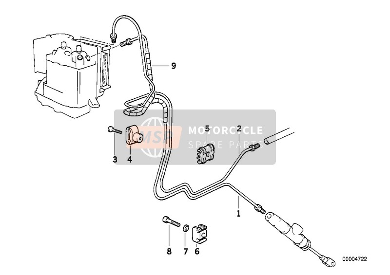 BRAKE PIPE REAR ABS