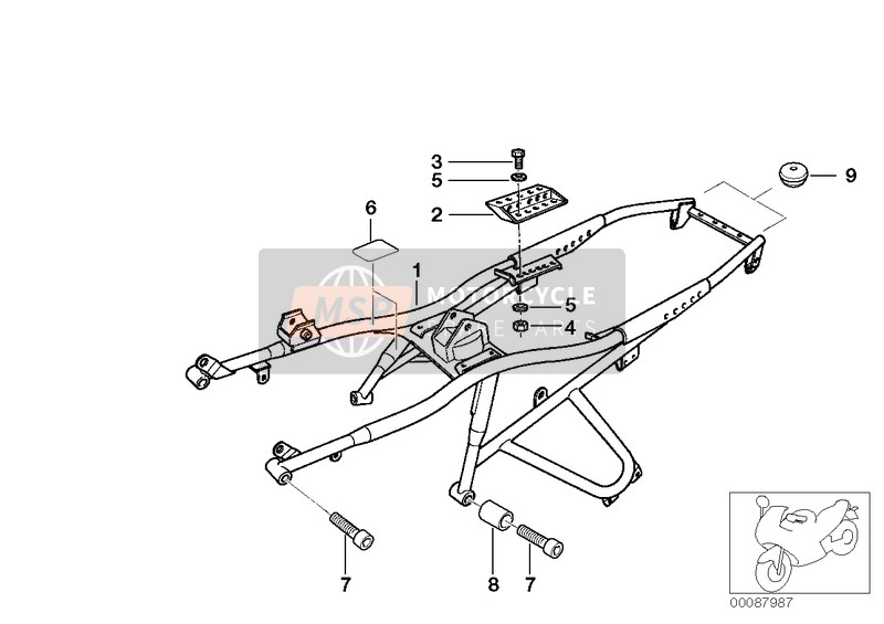 BMW R 1100 GS 94 (0404,0409) 1997 REAR FRAME for a 1997 BMW R 1100 GS 94 (0404,0409)