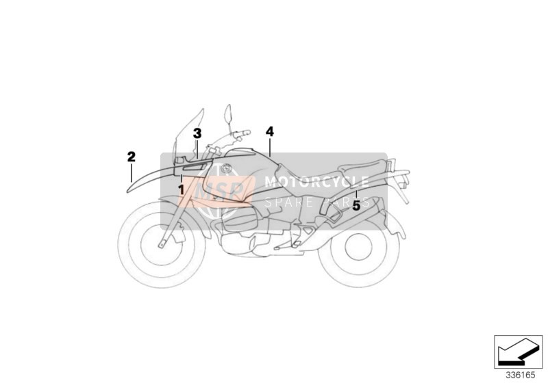 BMW R 1100 GS 94 (0404,0409) 1997 Pezzi ammannite per un 1997 BMW R 1100 GS 94 (0404,0409)