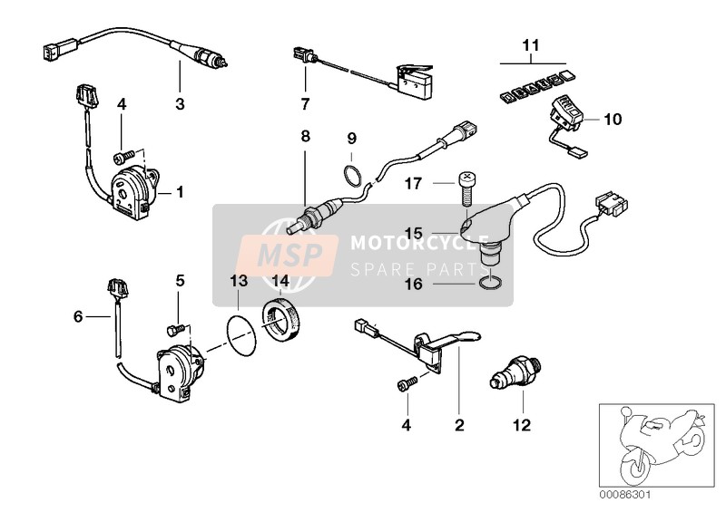 BMW R 1100 GS 94 (0404,0409) 1997 Diverse schakelaar voor een 1997 BMW R 1100 GS 94 (0404,0409)