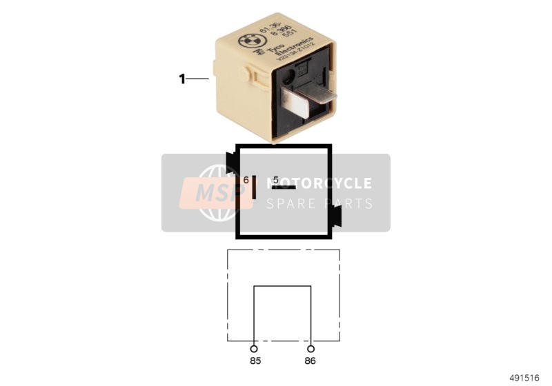 BMW R 1100 GS 94 (0404,0409) 1997 Stekkerconnector, Beige voor een 1997 BMW R 1100 GS 94 (0404,0409)