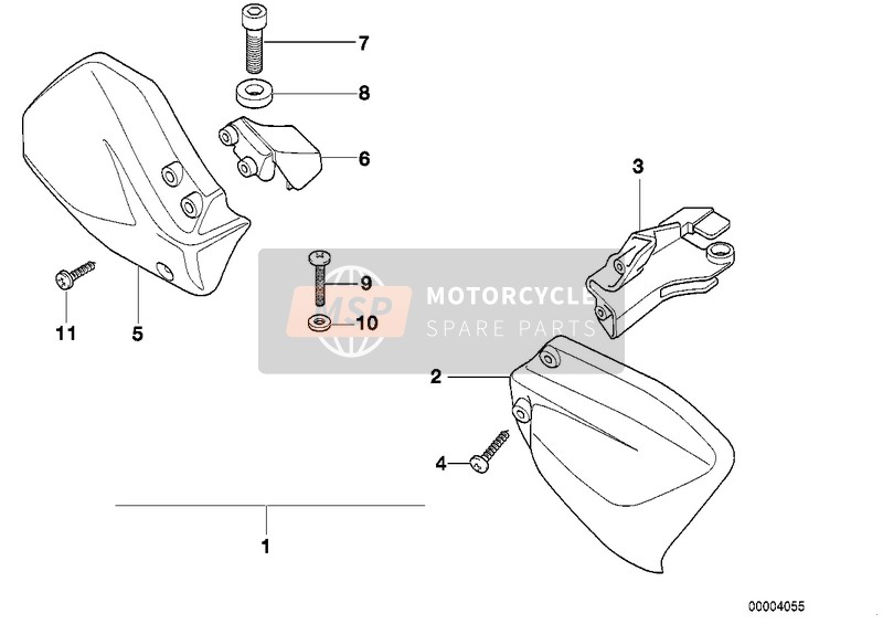 BMW R 1100 GS 94 (0404,0409) 1993 HAND PROTECTOR for a 1993 BMW R 1100 GS 94 (0404,0409)