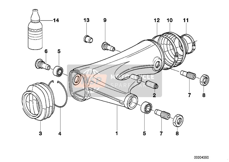 BMW R 1100 GS 94 (0404,0409) 1997 REAR WHEEL SWINGING ARM for a 1997 BMW R 1100 GS 94 (0404,0409)