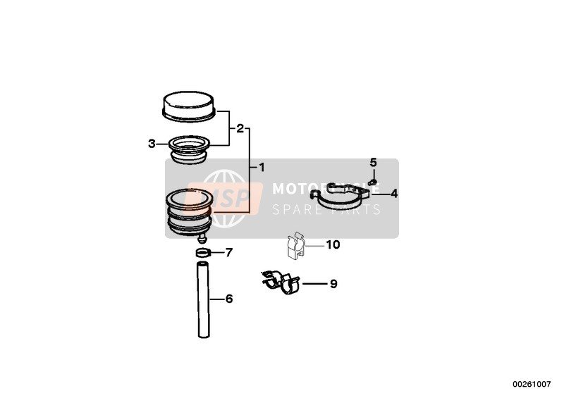 BMW R 1100 R 94 (0402,0407) 1998 Flüssigkeitsbehälter hinten für ein 1998 BMW R 1100 R 94 (0402,0407)