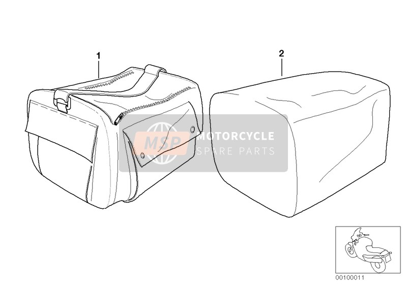 BMW R 1100 R 94 (0402,0407) 2000 Zachte koffer voor een 2000 BMW R 1100 R 94 (0402,0407)