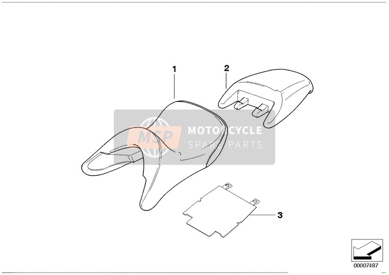 BMW R 1100 R 94 (0402,0407) 1995 Asiento de banco ajustable para un 1995 BMW R 1100 R 94 (0402,0407)