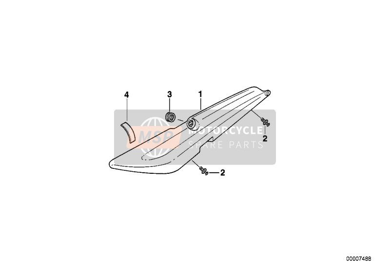 BMW R 1100 R 94 (0402,0407) 1998 Revetement arriere pour un 1998 BMW R 1100 R 94 (0402,0407)