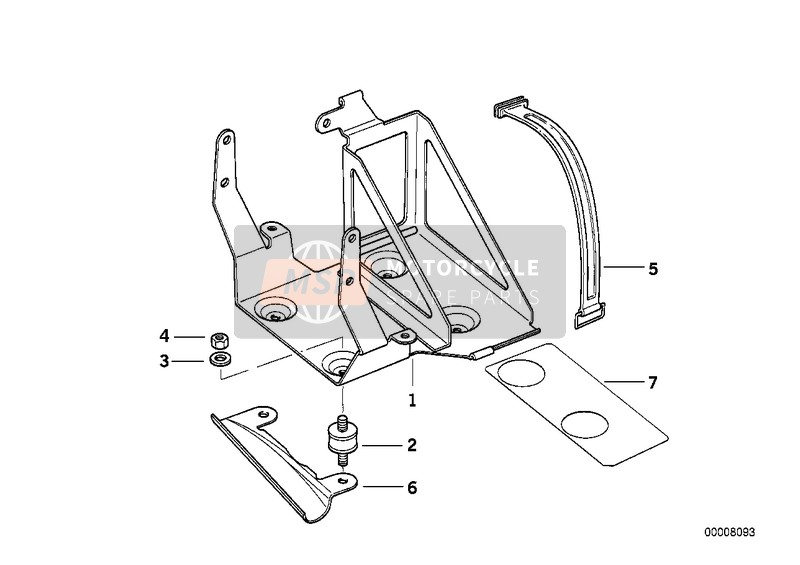 61212316943, Soporte De Bateria, BMW, 0