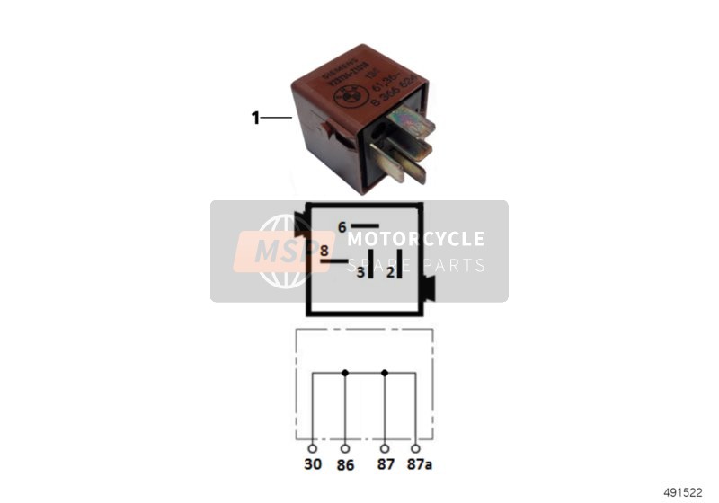 BMW R 1100 R 94 (0402,0407) 2000 Plug connector, brown for a 2000 BMW R 1100 R 94 (0402,0407)