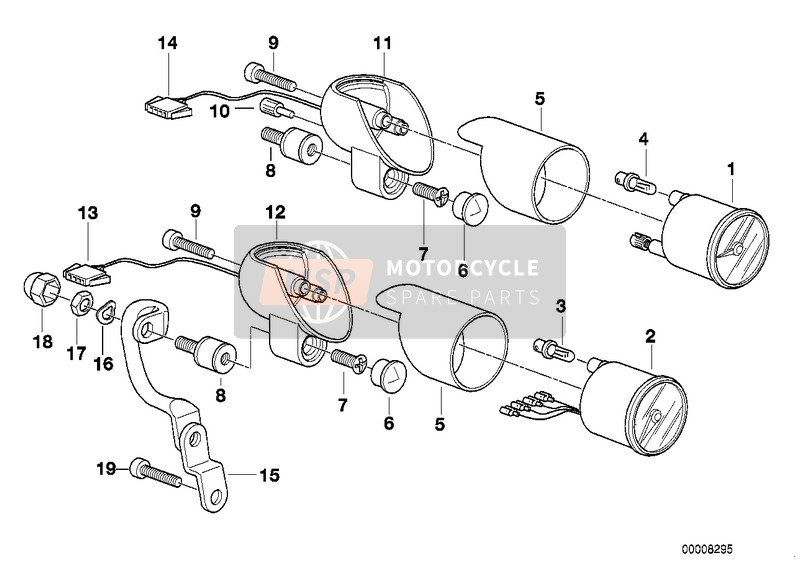 BMW R 1100 R 94 (0402,0407) 1996 Instruments supplementaires pour un 1996 BMW R 1100 R 94 (0402,0407)