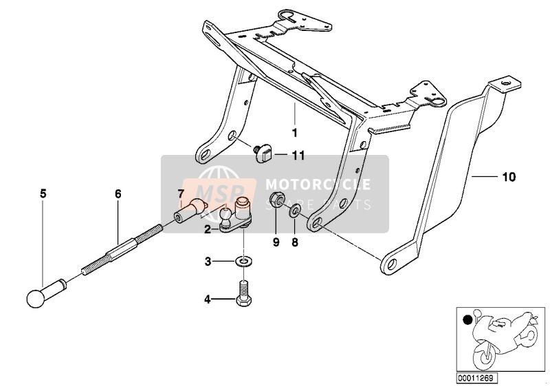 BMW R 1100 R 94 (0402,0407) 1998 Support de projecteur pour un 1998 BMW R 1100 R 94 (0402,0407)