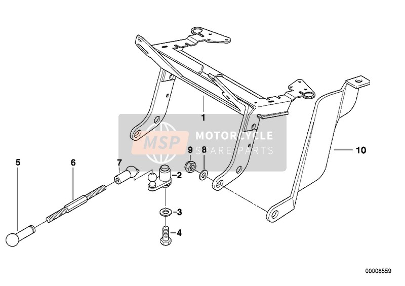 BMW R 1100 R 94 (0402,0407) 1998 Support de projecteur administration pour un 1998 BMW R 1100 R 94 (0402,0407)