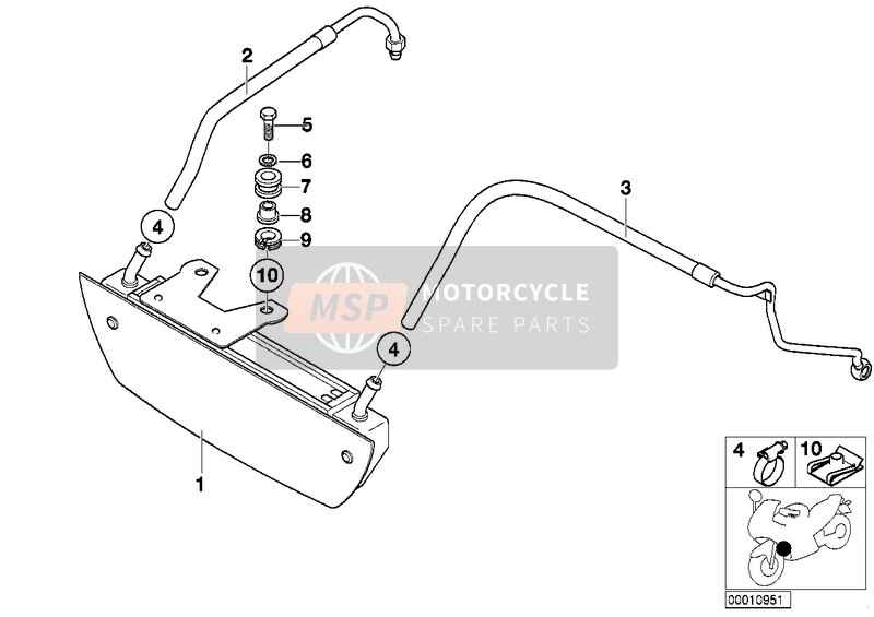 BMW R 1100 R 94 (0402,0407) 1998 Radiatore dell'olio autorità per un 1998 BMW R 1100 R 94 (0402,0407)