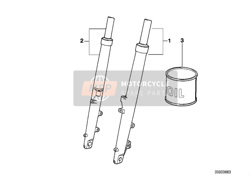 BMW R 1100 R 94 (0402,0407) 1993 Rama de la horquilla para un 1993 BMW R 1100 R 94 (0402,0407)