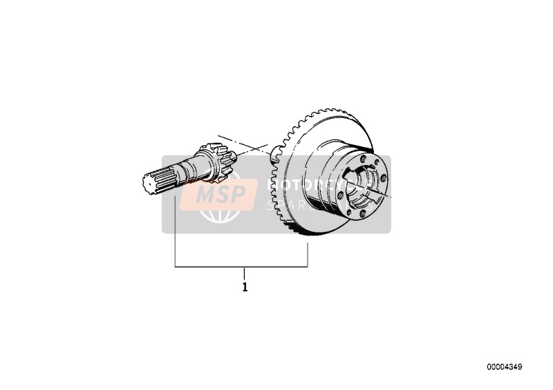 BMW R 1100 R 94 (0402,0407) 1998 CROWNGEAR SET for a 1998 BMW R 1100 R 94 (0402,0407)